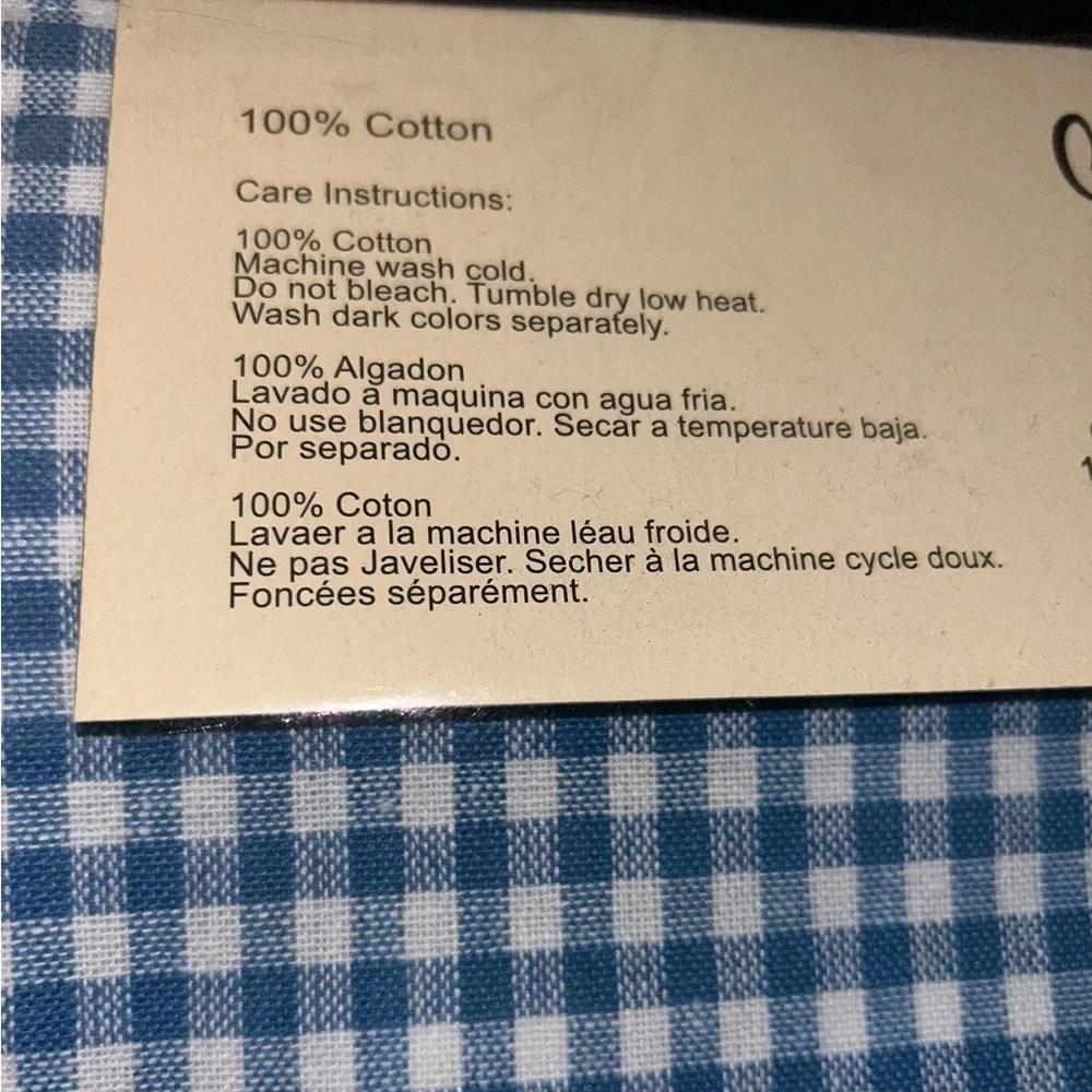 Cottage Check 13”x19” 4-Pk Placemat (2-Sided Design) 100% Cotton/Buffalo Print